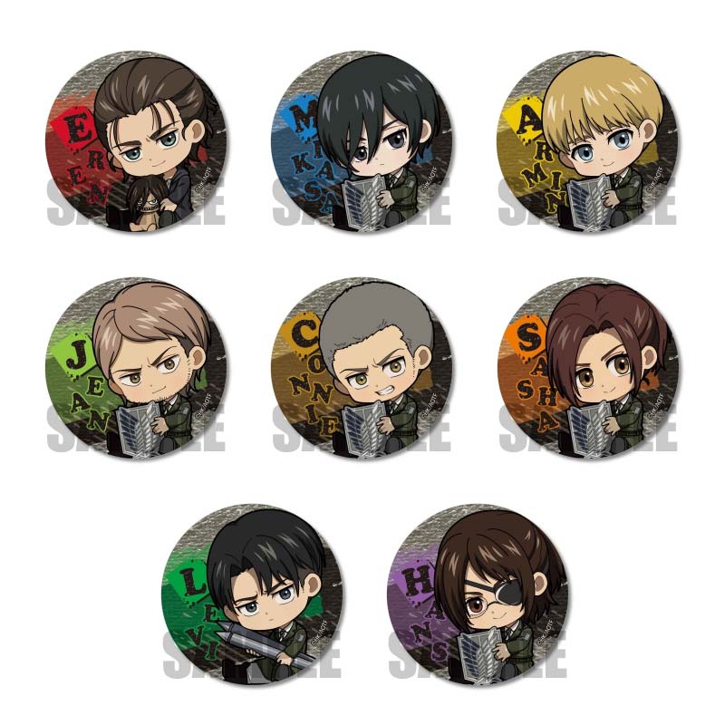 (PO) Trading Can Badge Attack on Titan GyuGyutto [BOX] Image_1