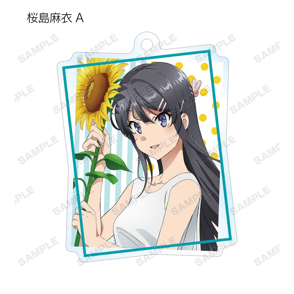 (PO) Rascal does Not Dream of Bunny Girl Senpai Original Illustration Sunflower & White Dress Ver. Trading Acrylic Key Chain [BOX] Image_3