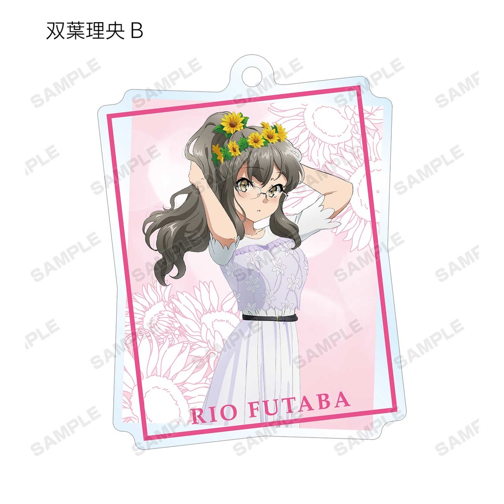 (PO) Rascal does Not Dream of Bunny Girl Senpai Original Illustration Sunflower & White Dress Ver. Trading Acrylic Key Chain [BOX] Image_11