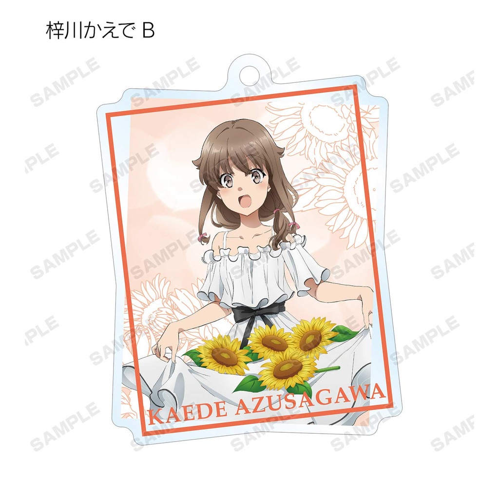(PO) Rascal does Not Dream of Bunny Girl Senpai Original Illustration Sunflower & White Dress Ver. Trading Acrylic Key Chain [BOX] Image_13