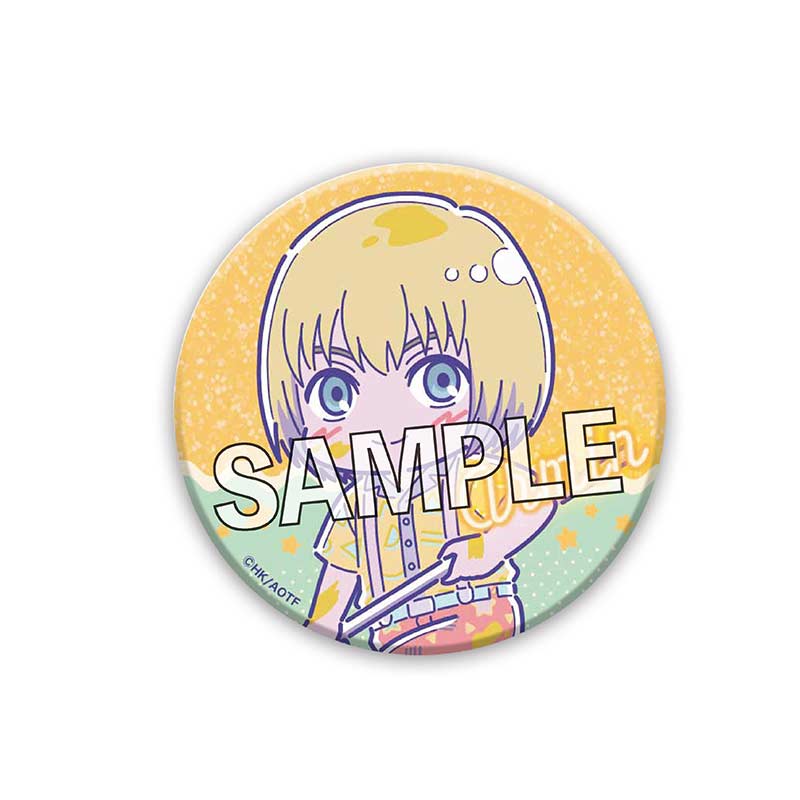 (PO) Attack on Titan Can Badge Melon Pop Armin (Patterned Shirt Ver.) Image_1