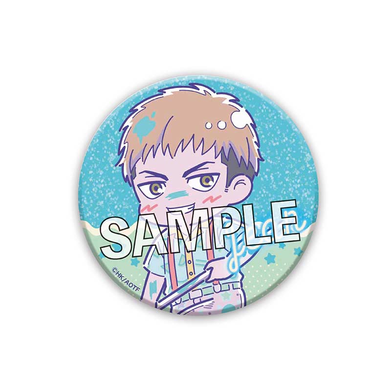 (PO) Attack on Titan Can Badge Melon Pop Jean (Patterned Shirt Ver.) Image_1