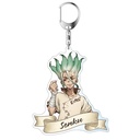(PO) Dr. Stone Trading Original Illustration Acrylic Key Chain - Ishigami Senku (Cherry Blossom) Image_1