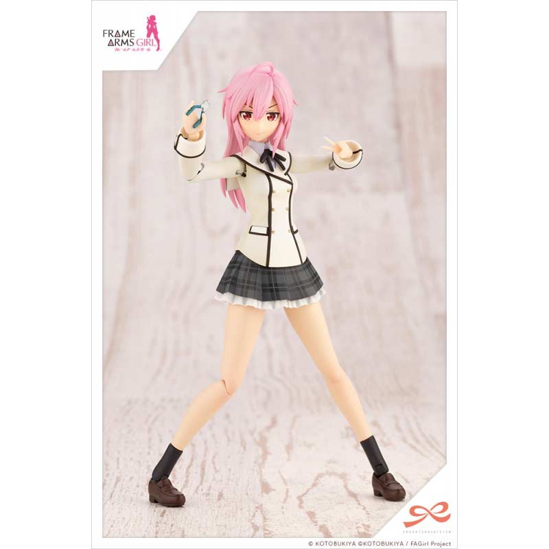 (PO) Sousai Shojo Teien x Frame Arms Girl - Gennai Ao Wakaba Girls' High School Winter Clothes - Dreaming Style Happy Monochrome Image_8