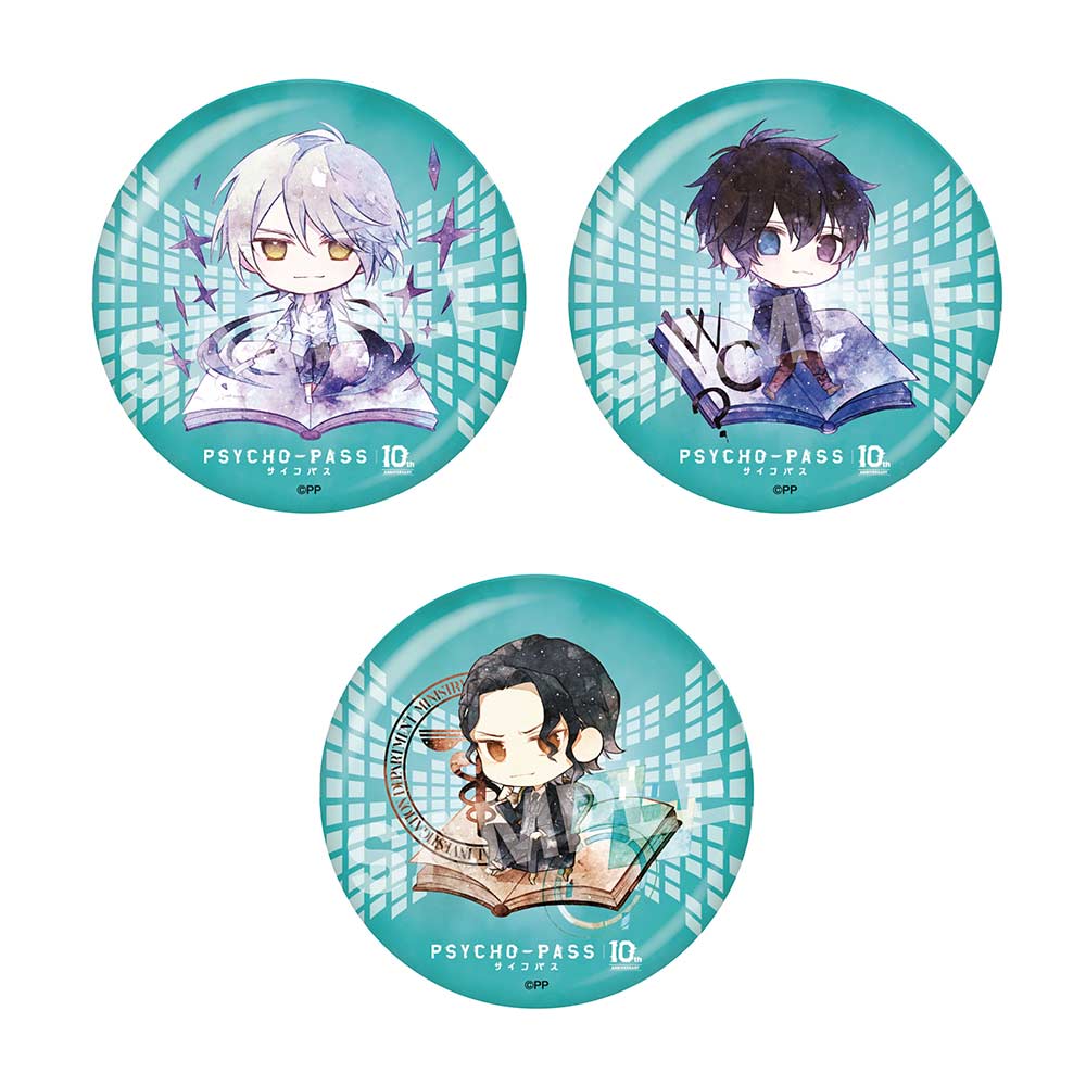 (PO) Psycho-Pass Chara Deru Art Metallic Can Badge 01 Vol. 1 [BOX] Image_3