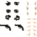 (PO) LittleArmory <LAOP13> Tactical Gloves for Sousai Shojo Teien 2 Revolver Set (Black) Image_1