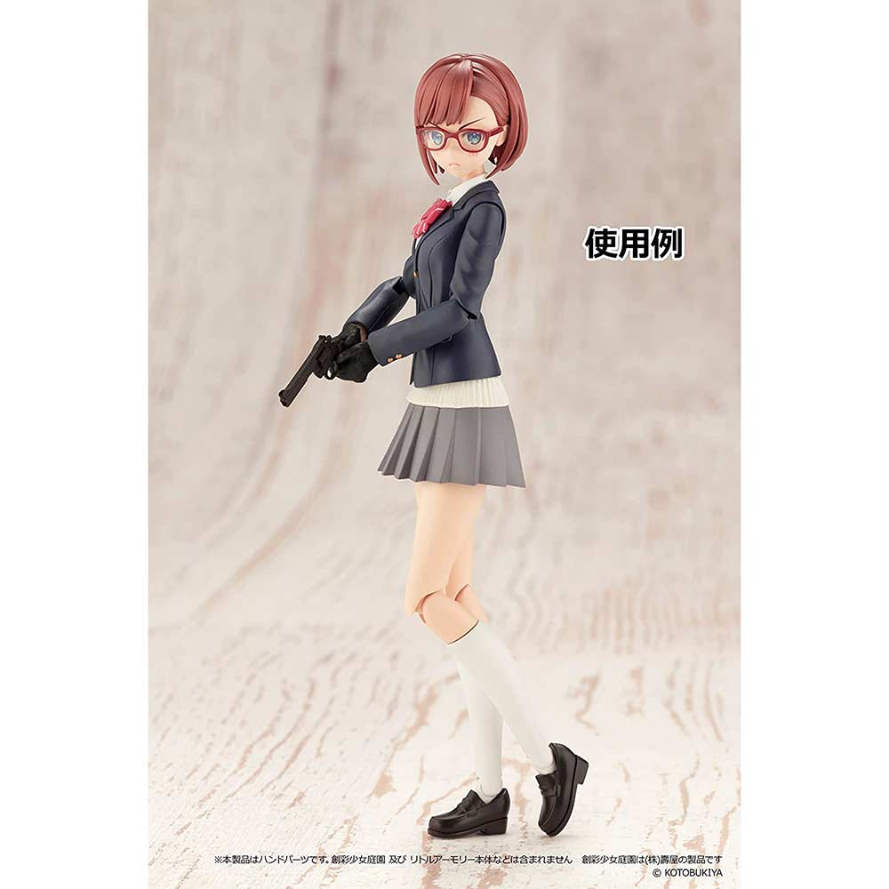 (PO) LittleArmory <LAOP13> Tactical Gloves for Sousai Shojo Teien 2 Revolver Set (Black) Image_2