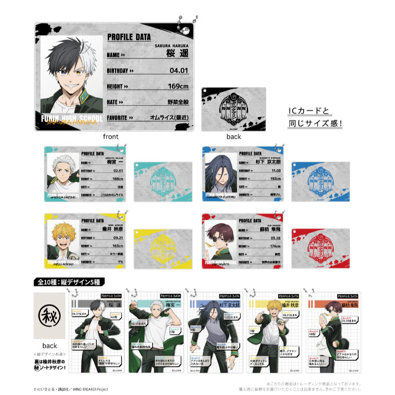 (PO) Wind Breaker Trading Profile Card Key Chain [BOX] Image_1