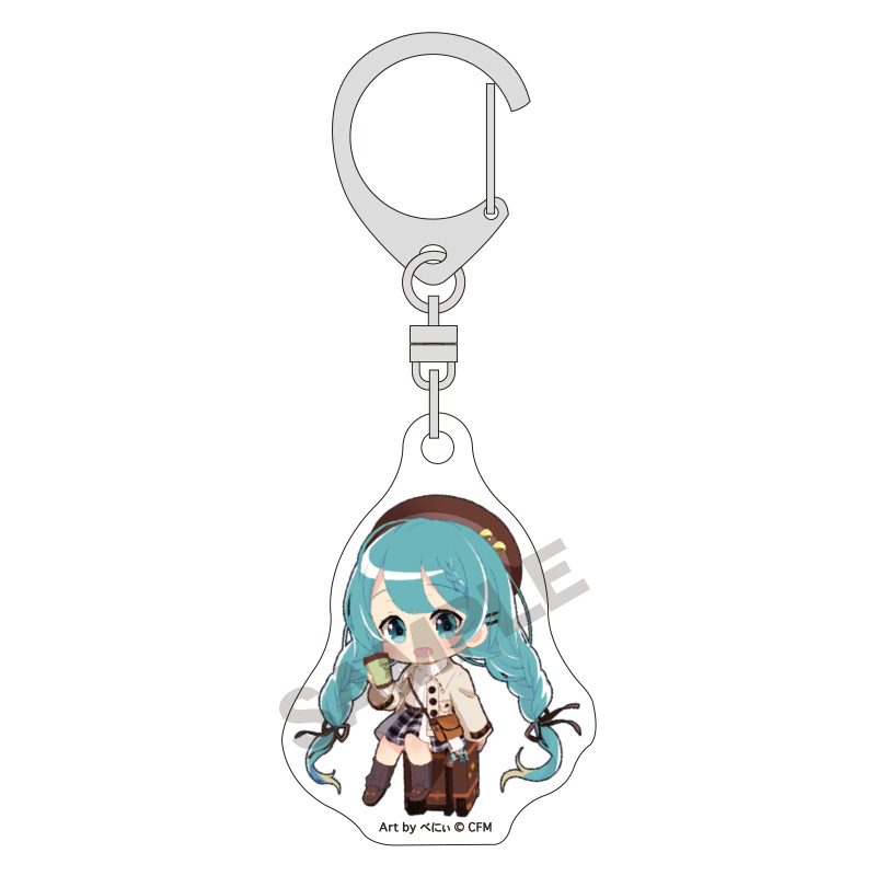 (PO) Hatsune Miku Mini Acrylic Key Chain Blue Image_1