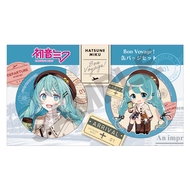 (PO) Hatsune Miku Can Badge 2 Set Blue Image_1