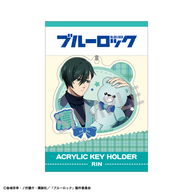 (PO) Blue Lock Acrylic Key Chain Itoshi Rin Teddy Bear Image_2