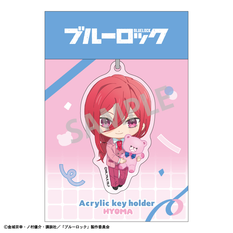 (PO) Blue Lock Acrylic Key Chain Chigiri Hyoma Teddy Bear Original Illustration Image_2