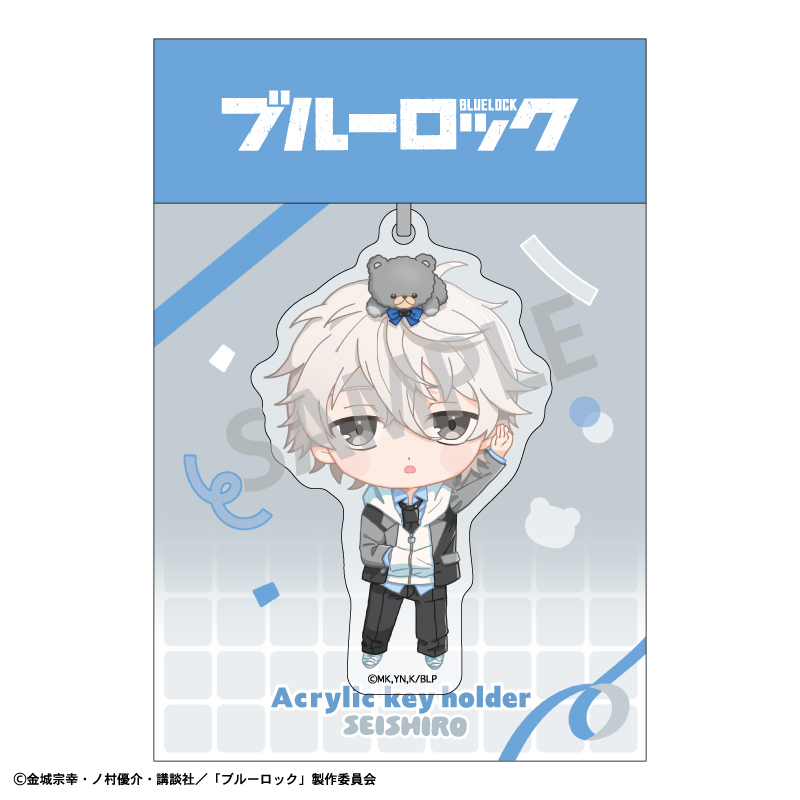 (PO) Blue Lock Acrylic Key Chain Nagi Seishiro Teddy Bear Original Illustration Image_2