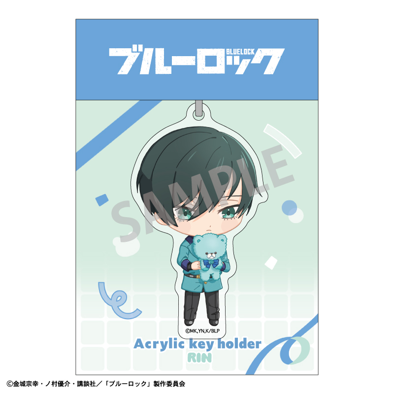 (PO) Blue Lock Acrylic Key Chain Itoshi Rin Teddy Bear Original Illustration Image_2