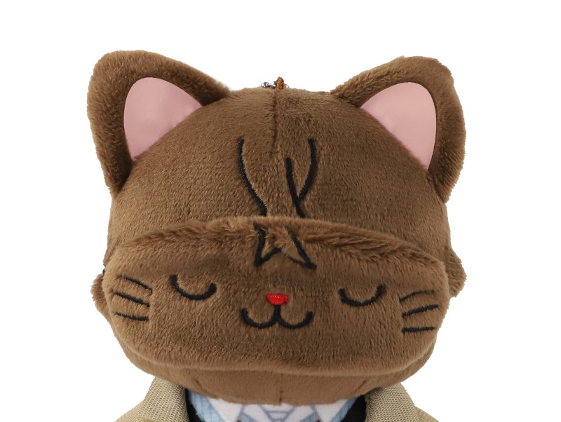 (PO) Bungo Stray Dogs withCAT Plush Key Chain with Eye Mask Dazai Osamu Image_2