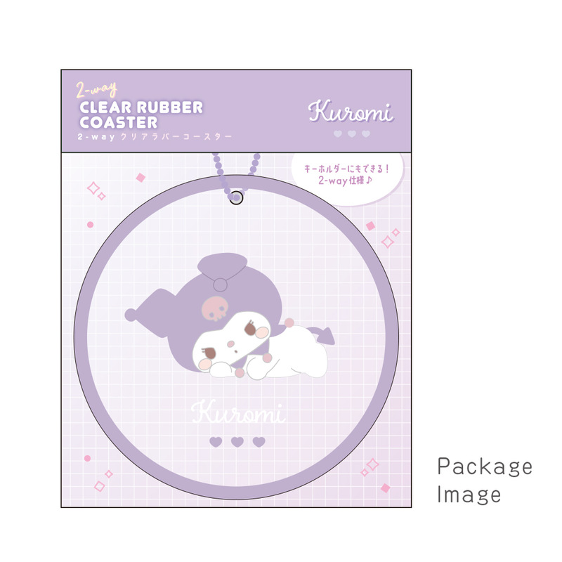 (PO) Sanrio Characters 2-way Clear Rubber Coaster Kuromi Image_2