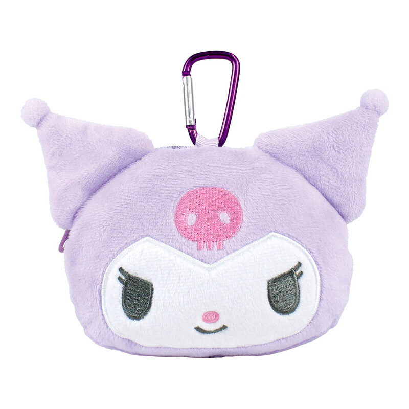 (PO) Sanrio Characters Plush Fastener Mascot with Carabiner Kuromi Image_1