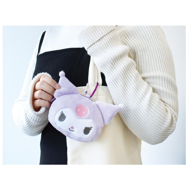 (PO) Sanrio Characters Plush Fastener Mascot with Carabiner Kuromi Image_3