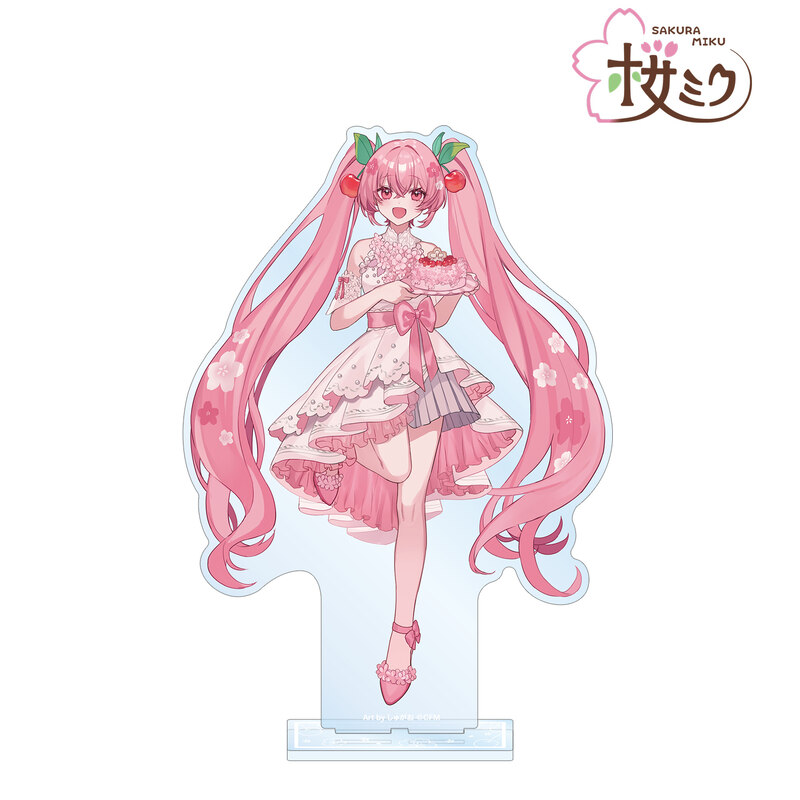 (PO) Sakura Miku Original Illustration Sakura Miku Cherry Blossom Party Ver. Art by Shugao Big Acrylic Stand Image_2