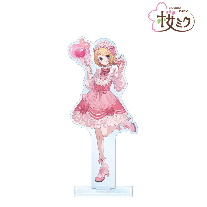 (PO) Sakura Miku Original Illustration Kagamine Rin Cherry Blossom Party Ver. Art by Shugao Big Acrylic Stand Image_2