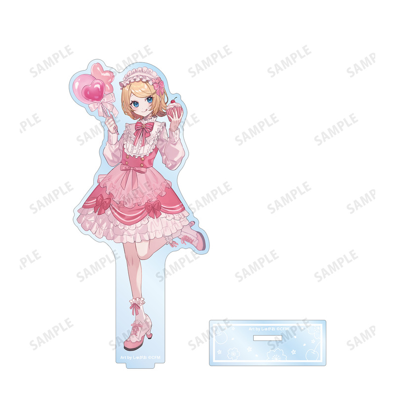 (PO) Sakura Miku Original Illustration Kagamine Rin Cherry Blossom Party Ver. Art by Shugao Big Acrylic Stand Image_3