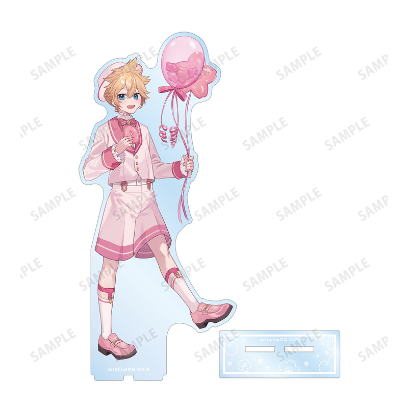 (PO) Sakura Miku Original Illustration Kagamine Len Cherry Blossom Party Ver. Art by Shugao Big Acrylic Stand Image_3