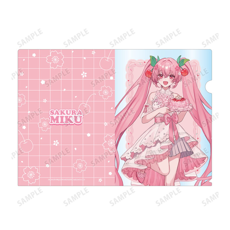 (PO) Sakura Miku Original Illustration Sakura Miku Cherry Blossom Party Ver. Art by Shugao Clear File Image_4
