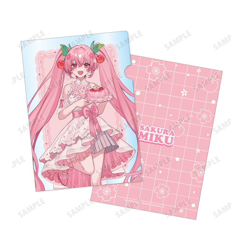 (PO) Sakura Miku Original Illustration Sakura Miku Cherry Blossom Party Ver. Art by Shugao Clear File Image_5