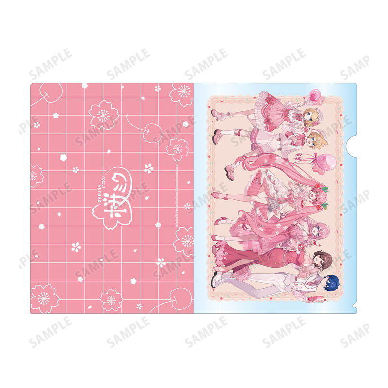 (PO) Sakura Miku Original Illustration Group Cherry Blossom Party Ver. Art by Shugao Clear File Image_4