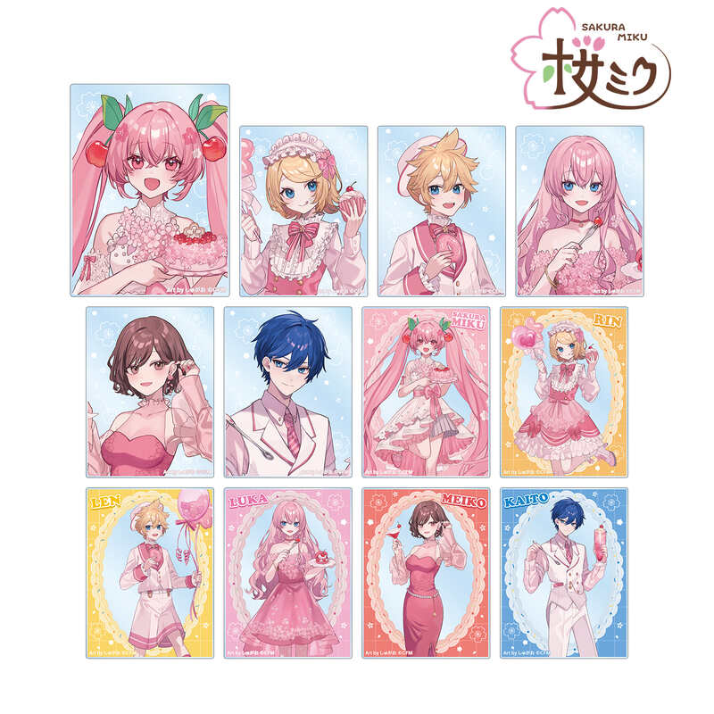 (PO) Sakura Miku Original Illustration Cherry Blossom Party Ver. Art by Shugao Trading Acrylic Card [BOX] Image_2