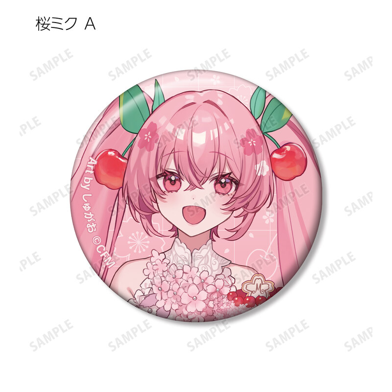 (PO) Sakura Miku Original Illustration Cherry Blossom Party Ver. Art by Shugao Trading Can Badge [BOX] Image_3