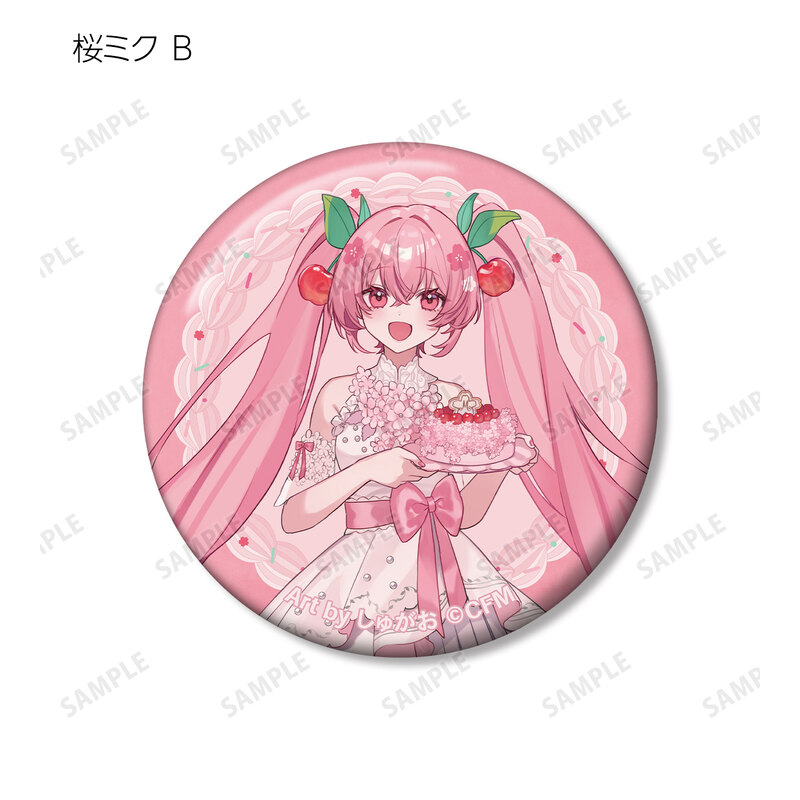 (PO) Sakura Miku Original Illustration Cherry Blossom Party Ver. Art by Shugao Trading Can Badge [BOX] Image_9