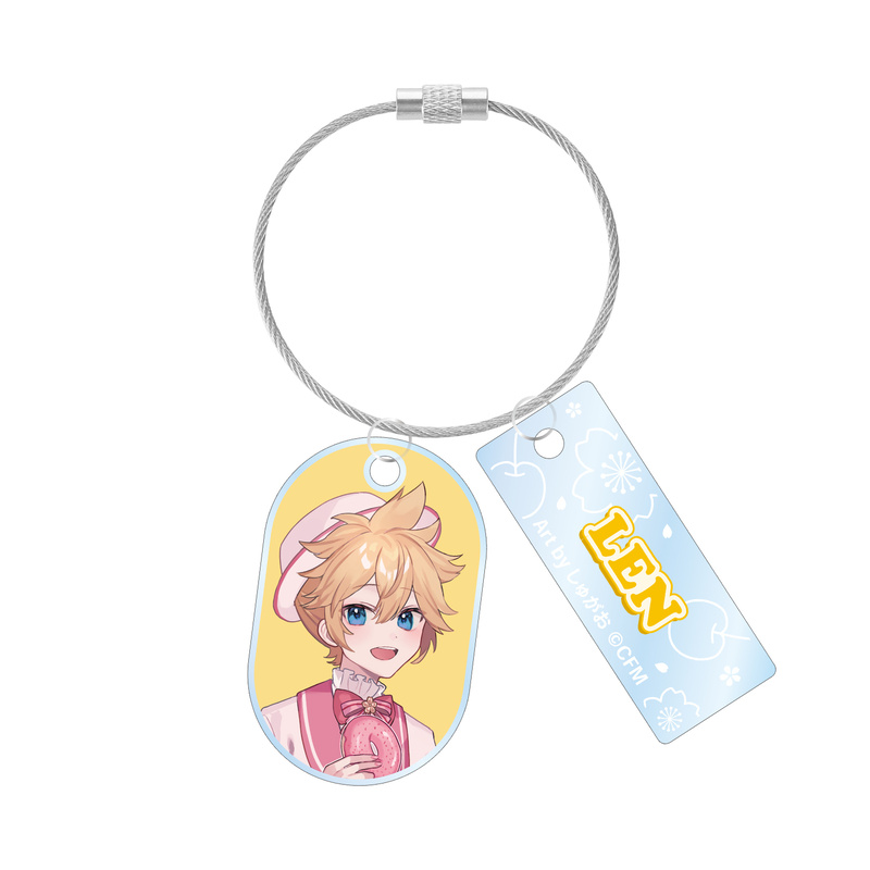 (PO) Sakura Miku Original Illustration Kagamine Len Cherry Blossom Party Ver. Art by Shugao Twin Wire Acrylic Key Chain Image_1