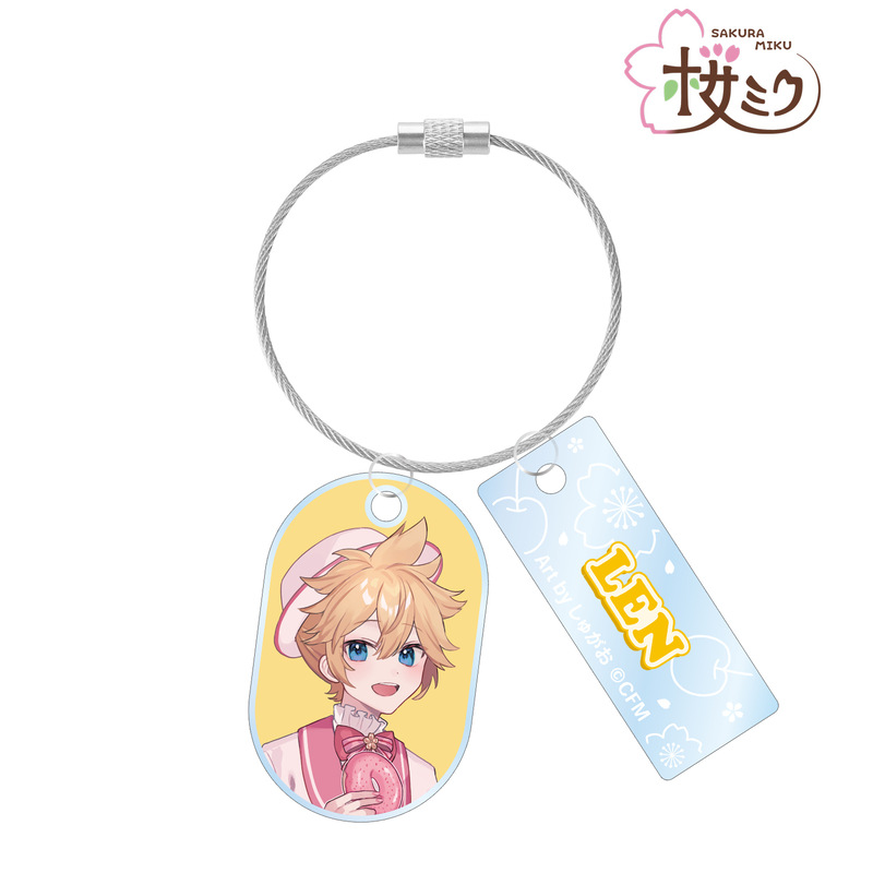 (PO) Sakura Miku Original Illustration Kagamine Len Cherry Blossom Party Ver. Art by Shugao Twin Wire Acrylic Key Chain Image_2