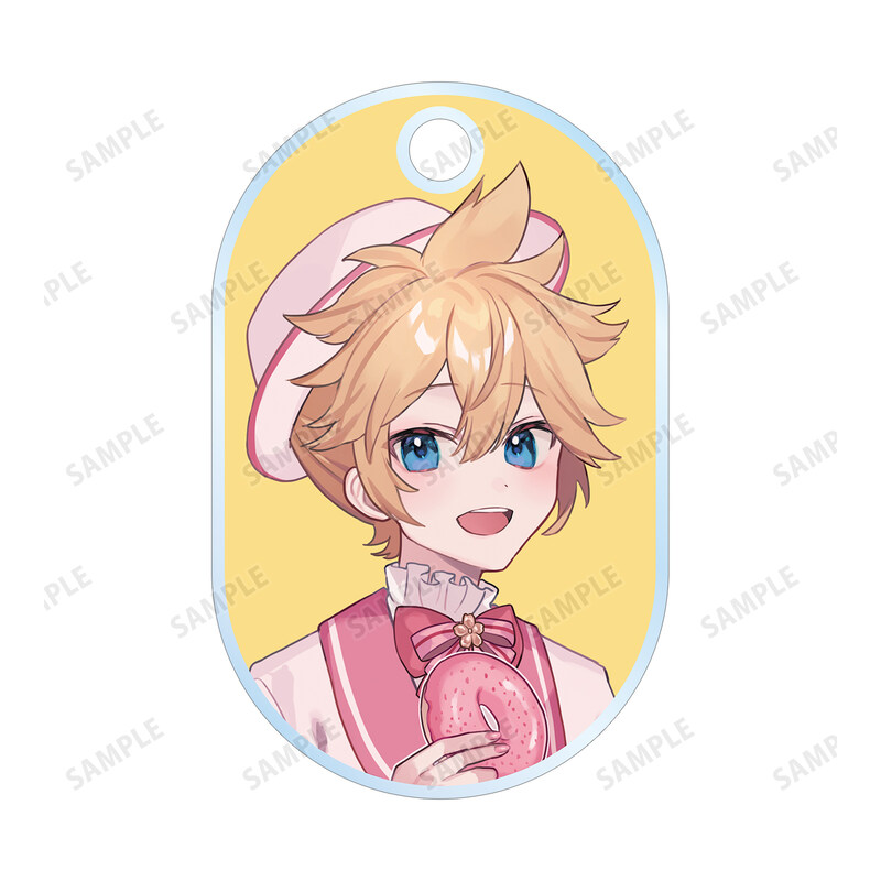 (PO) Sakura Miku Original Illustration Kagamine Len Cherry Blossom Party Ver. Art by Shugao Twin Wire Acrylic Key Chain Image_3