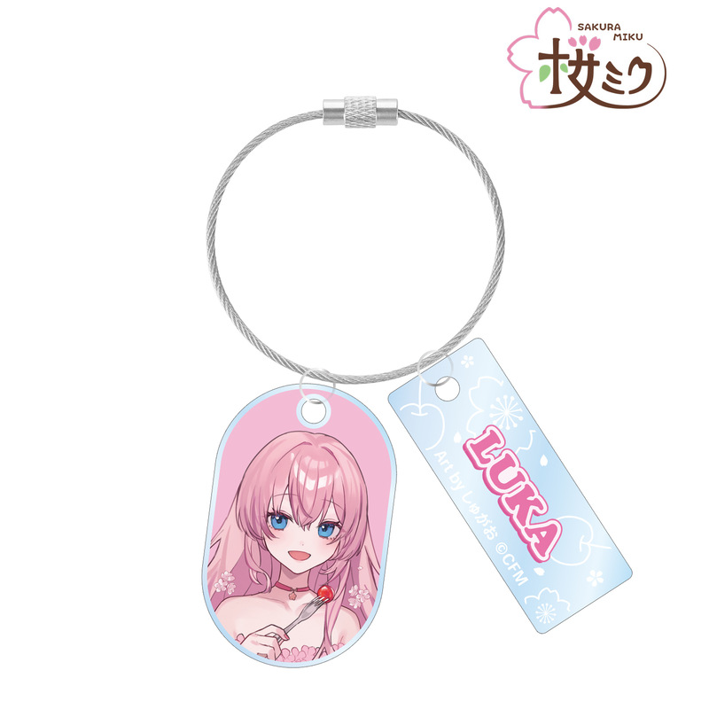 (PO) Sakura Miku Original Illustration Megurine Luka Cherry Blossom Party Ver. Art by Shugao Twin Wire Acrylic Key Chain Image_2