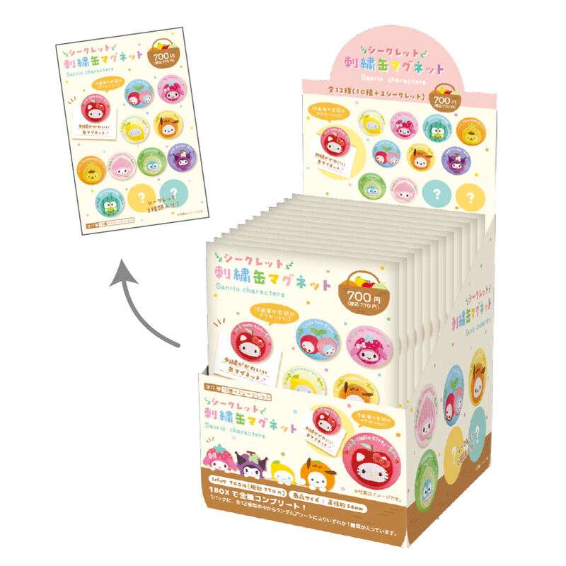 (PO) Sanrio Characters Secret Embroidery Can Magnet Fruits [BOX] Image_14