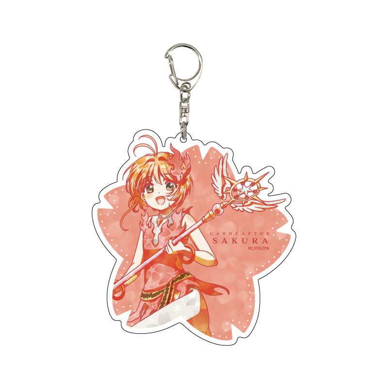(PO) Deka Acrylic Key Chain Cardcaptor Sakura: Clear Card Arc 01 BLAZE (SPARKLY PAINT) Image_1