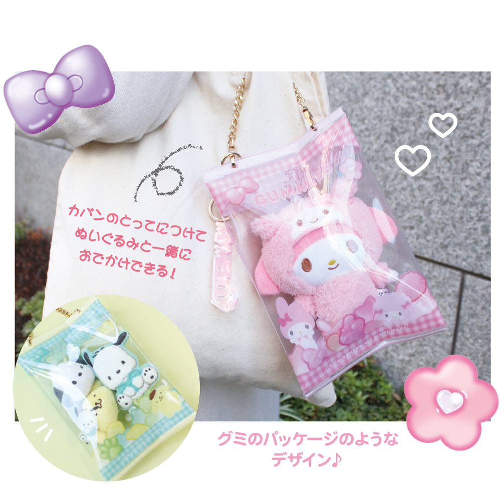 (PO) Sanrio Characters Package Style Odekake Pouch Red Pink Image_3