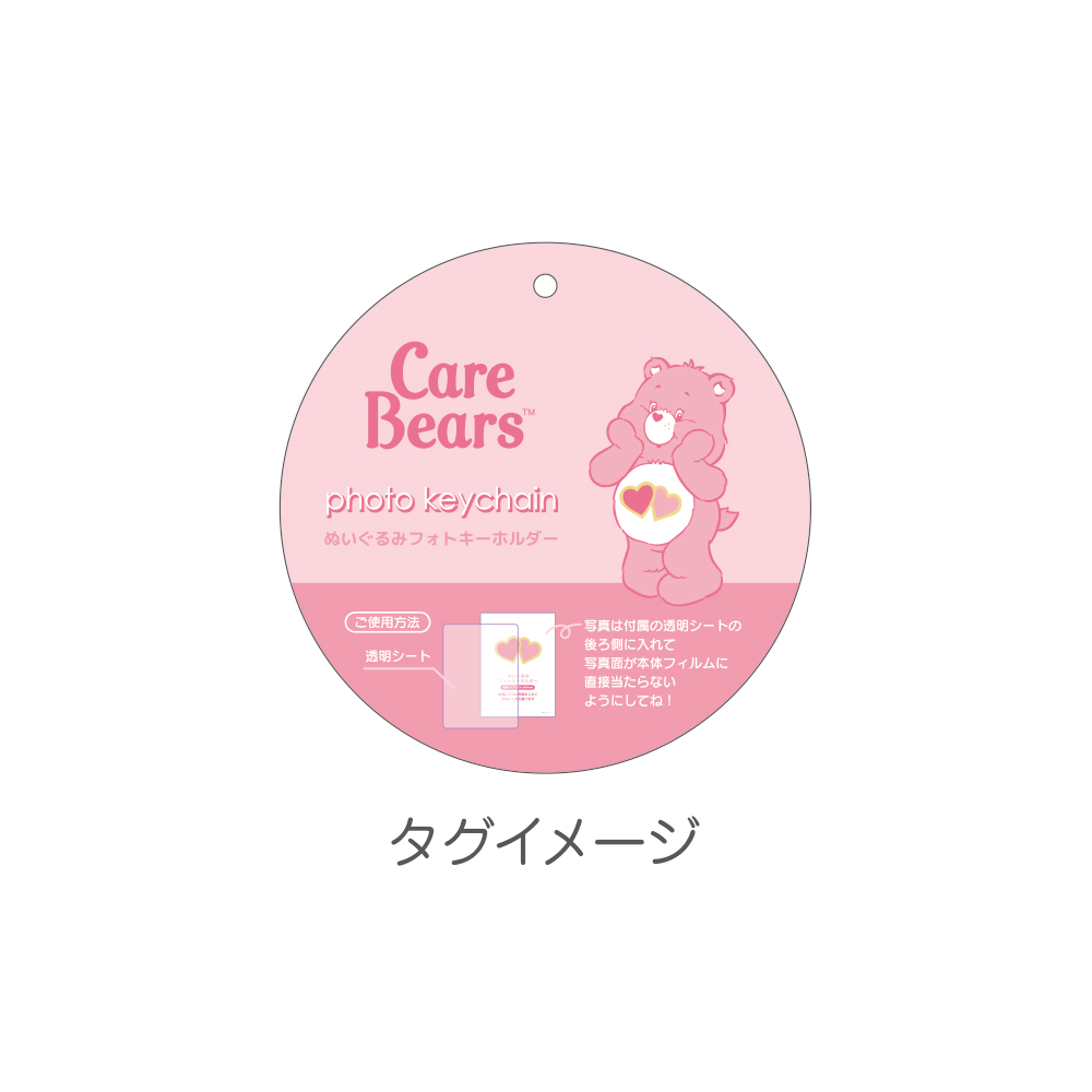 (PO) Care Bears (TM) Plush Photo Key Chain Love-A-Lot Bear Image_4