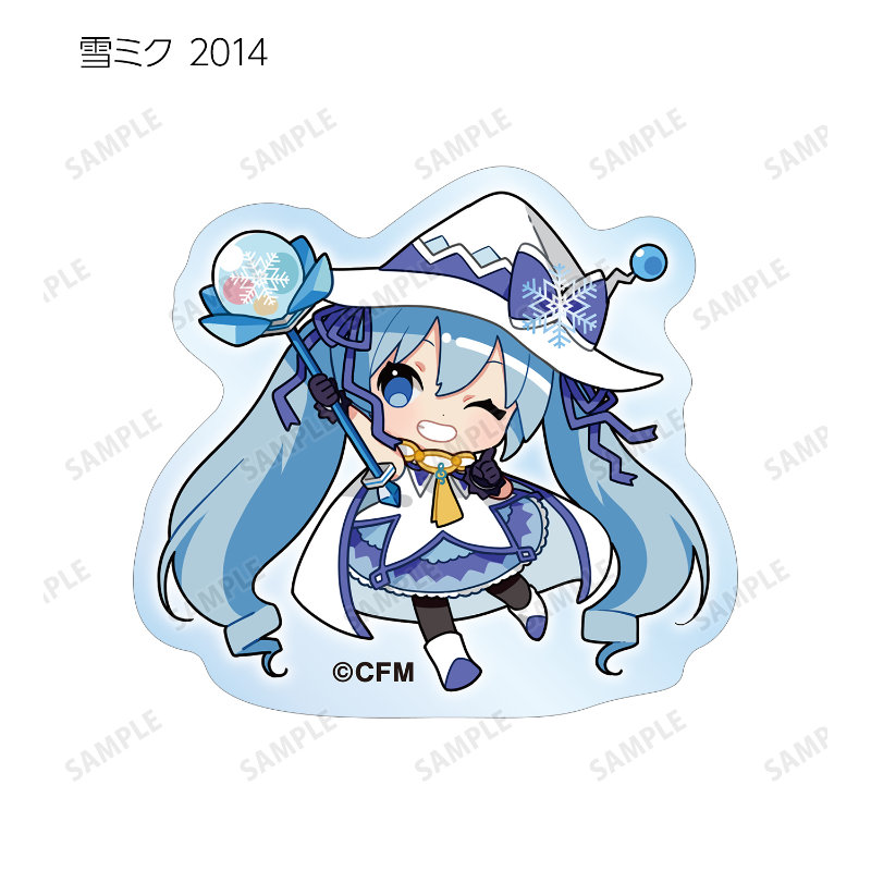 (PO) SNOW MIKU 2024 Trading Snow Miku Art by Binchou Maguro Acrylic Sticker [BOX] Image_7