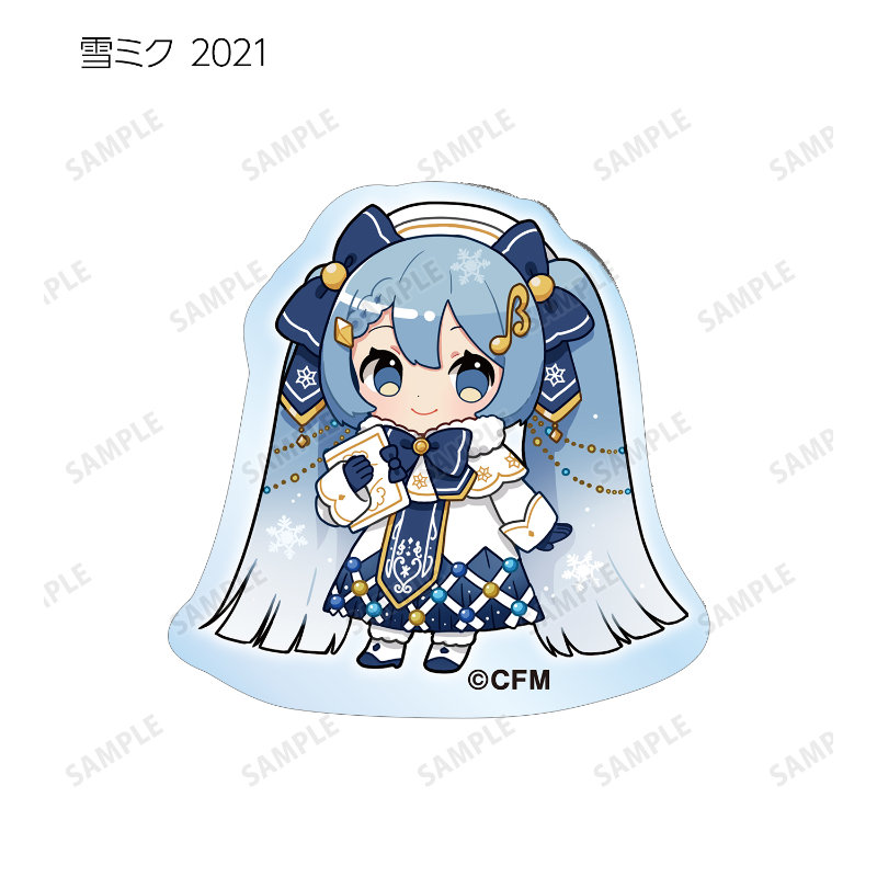 (PO) SNOW MIKU 2024 Trading Snow Miku Art by Binchou Maguro Acrylic Sticker [BOX] Image_14