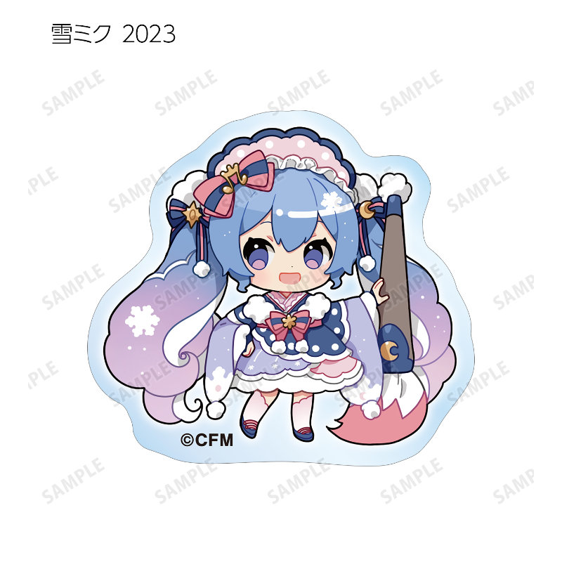 (PO) SNOW MIKU 2024 Trading Snow Miku Art by Binchou Maguro Acrylic Sticker [BOX] Image_16