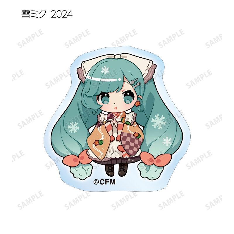 (PO) SNOW MIKU 2024 Trading Snow Miku Art by Binchou Maguro Acrylic Sticker [BOX] Image_17