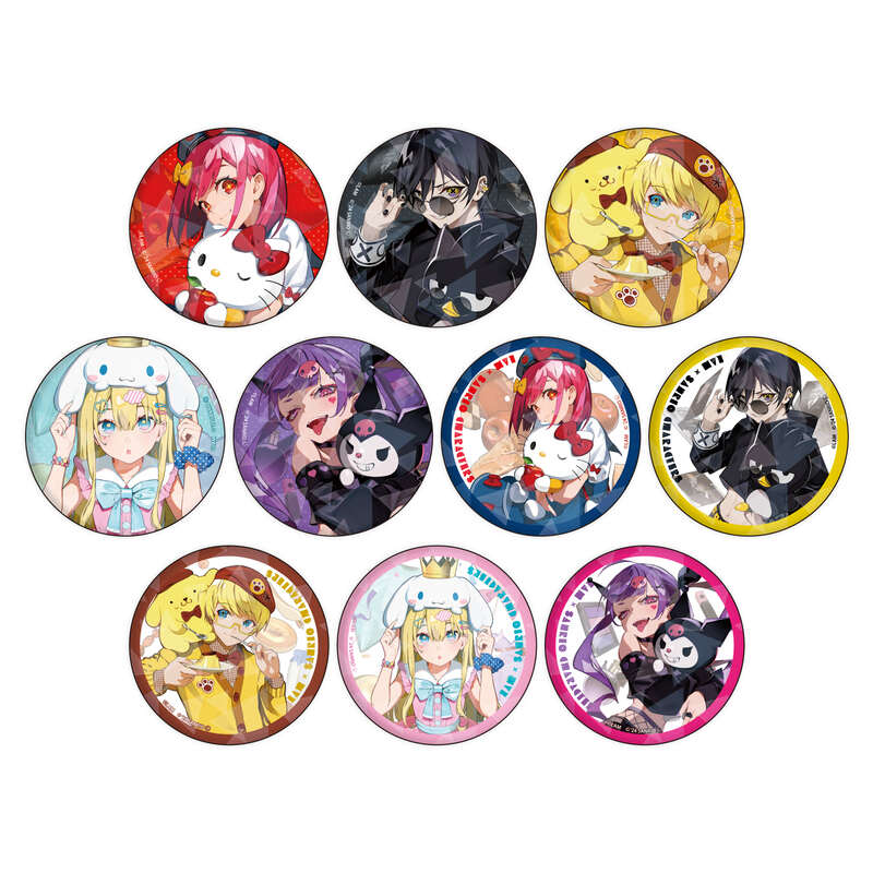 (PO) Hologram Can Badge (65mm) LAM x Sanrio Characters 01 Life-Size Illustration [BOX] Image_1