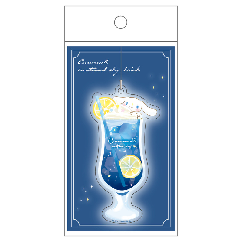 (PO) Sanrio Characters Acrylic Key Chain Emotional Sky Drink Cinnamoroll Image_3