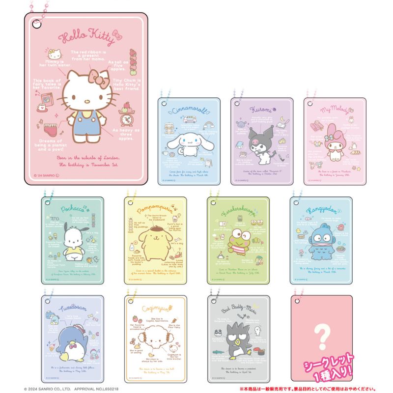 (PO) Sanrio Characters Secret Clear Card Key Chain Profile [BOX] Image_1