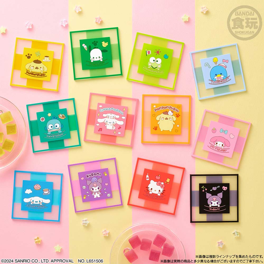 (PO) Sanrio Characters Clear Square Coaster [BOX] Image_1