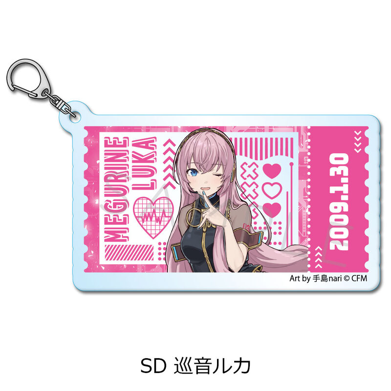 (PO) Hatsune Miku & Piapro Characters Acrylic Key Chain SD Megurine Luka Image_1
