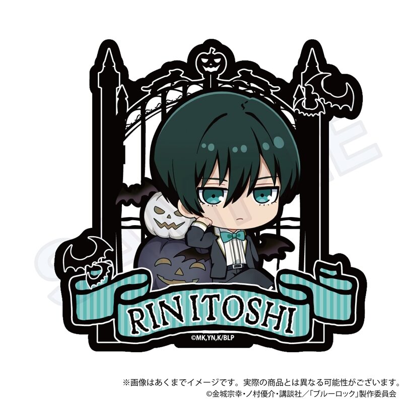 (PO) Blue Lock Die-cut Sticker Black Halloween Ver. Itoshi Rin Image_1